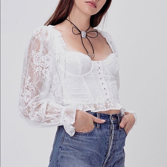 SOLD FOR LOVE & LEMONS Cheyenne Lace Bustier Top - Picture 12 of 16